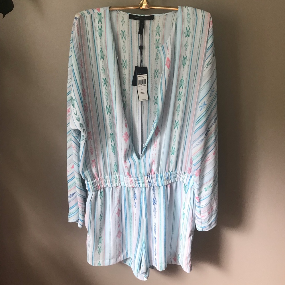 NWOT BCBG Danae Plunge Romper